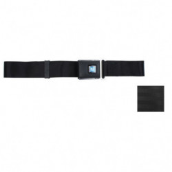 GM Plastic Push Button Lap Seat Belt All Black