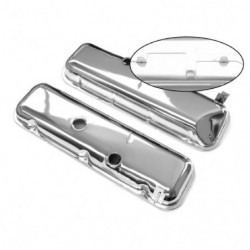 Big Block Chrome Valve Covers With Left Side Slant Without Drippers