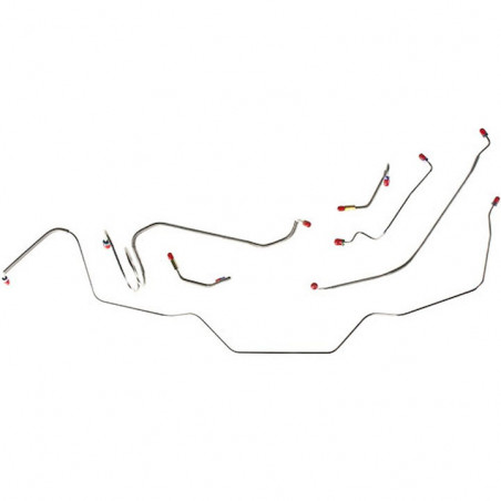 Front Brake Line Kit, Power Disc, w/o Line Armor, Original Material