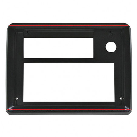 Radio Face Plate, Sport Black With Red Trim