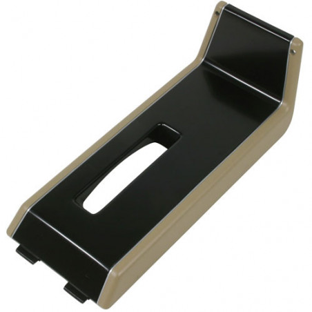 G-Body Console Shift Trim Plate, Dark Saddle with Silver Trim