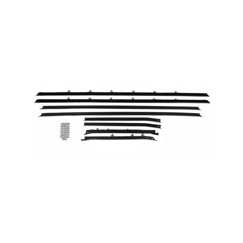 Window Guide Felt 1962-1963 Nova Convertible Window Felt Kit 8 Piece Replacement Style