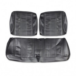 Front Split Bench Seat Covers, Black