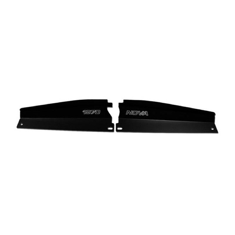 1970 Chevrolet Nova Radiator Support Show Panel, With Year, Black Anodized