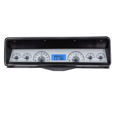 Dakota Digital VHX Instrument System, Silver Alloy Faces, Blue Numbers