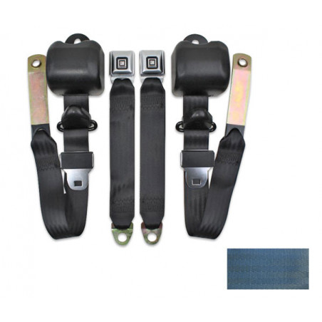 Seat Belt Kit, Front, Buckets, Blue