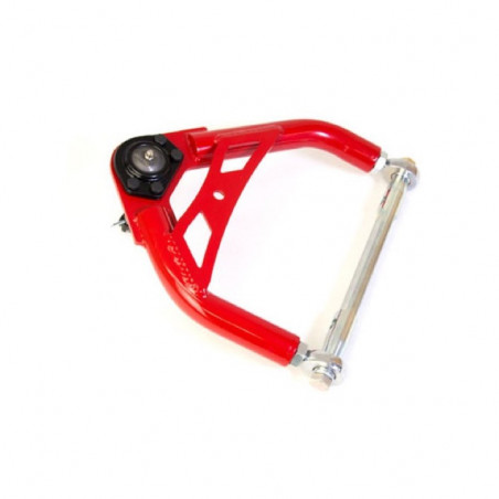 GM A-body UMI Tubular Front Upper A-Arms, Adjustable, 0.9 Inch Taller Ball Joints, Red