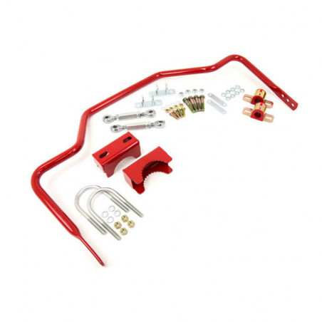 GM A-Body UMI 1 Inch Tubular Rear Sway Bar, 3 Inch Rear End Housing, Chassis Mounted, Red
