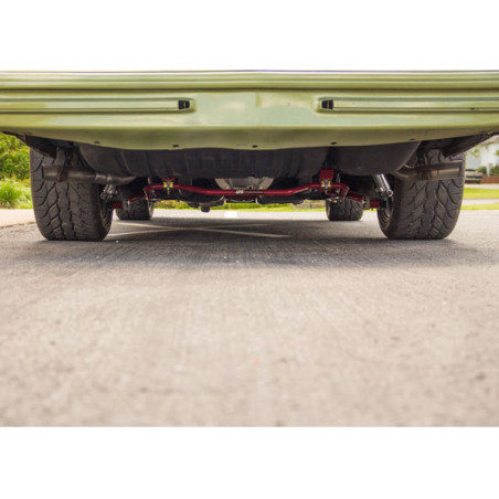 GM A-Body UMI 1 Inch Tubular Rear Sway Bar, 3 Inch Rear End Housing, Chassis Mounted, Red