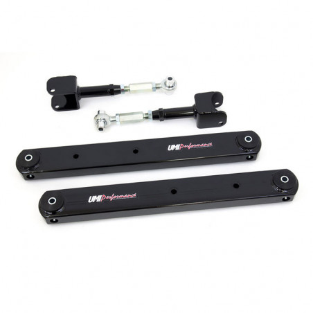 GM A-Body UMI Fully Boxed Lower and Adjustable Upper Control Arm Kit - Black