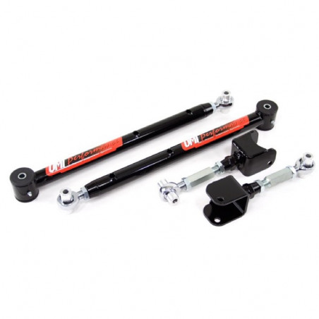 GM A-Body UMI Adjustable Upper & Lower Rear Control Arm Kit - Black