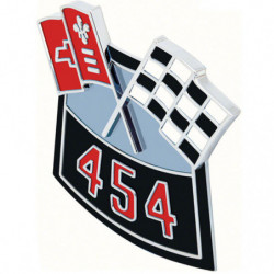 Big Block Die Cast Air Cleaner Decal, 454 Cross Flags