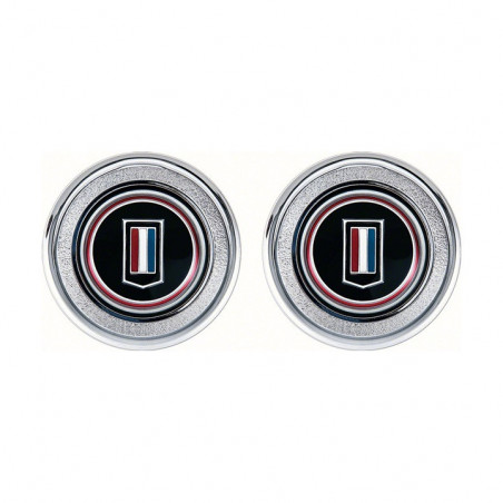 Red White Blue Door Panel Emblems