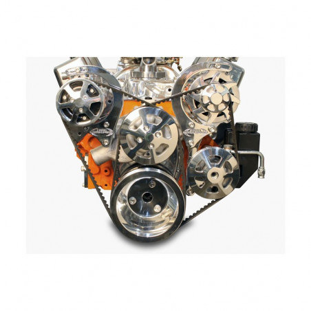 Small Block V-Drive Kit W/Remote Power Steering Reservoir Clear Coat Finish