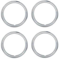 Round Lip Rally Wheel Trim Ring Kit 14 X 6 Stainless Steel 1-1/2 Deep