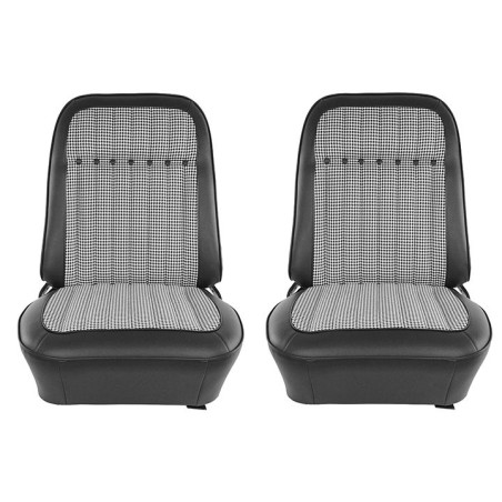 Houndstooth Bucket Seat Covers, Orange