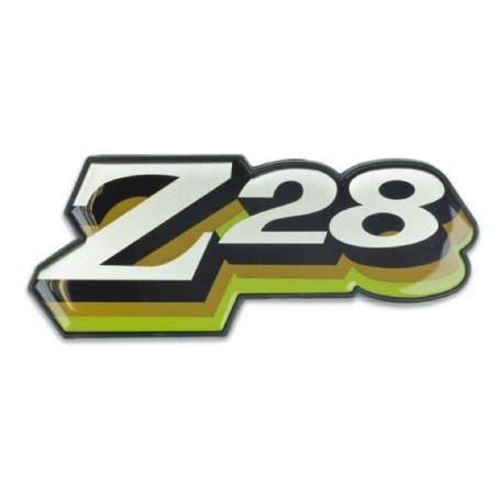 Z28 Nameplate Front Grill Emblem, Green / Light Green