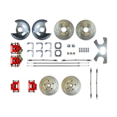 Rear + 2 Disc Brake Conversion Kit, w/ Parking Brake, Black Show N' Go
