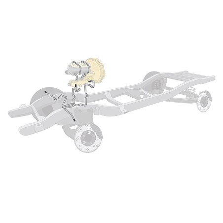 Front Brake Line Kit, Power Disc, Original Material