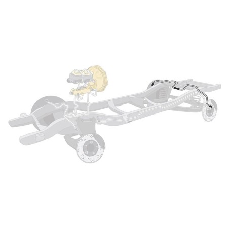 Rear Brake Line Kit, Stainless Steel