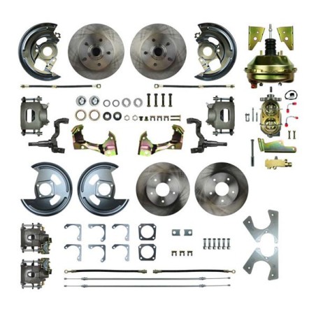 4 Wheel Disc Brake Kit, 11 Inch Booster, Non-Staggered