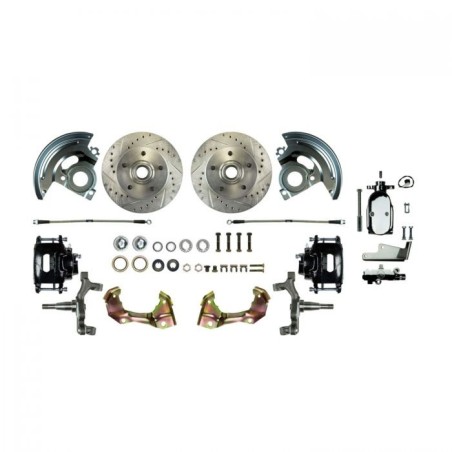 Manual Front Disc Brake Conversion Kit, Chrome Master, Black Show N' Go