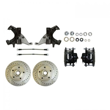 2 Inch Drop Front Disc Brake Wheel Kit, Black Show N' Go