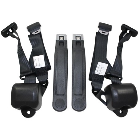 3 Point Seat Belt Kit Bench with GM Logo Desert Tan