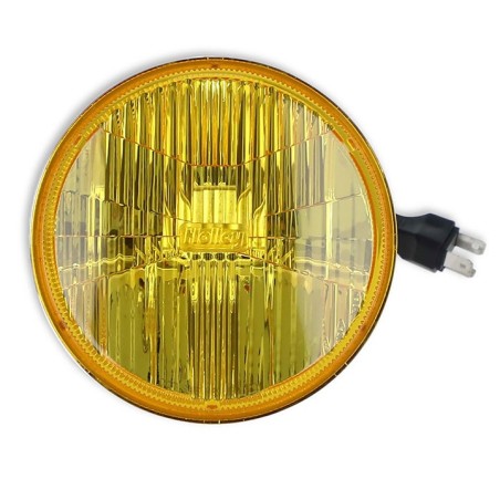 Holley RetroBright LED Headlight Yellow Lens 5.75 in. Round, 5700K Bulb