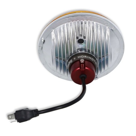 Holley RetroBright LED Headlight Yellow Lens 5.75 in. Round, 5700K Bulb