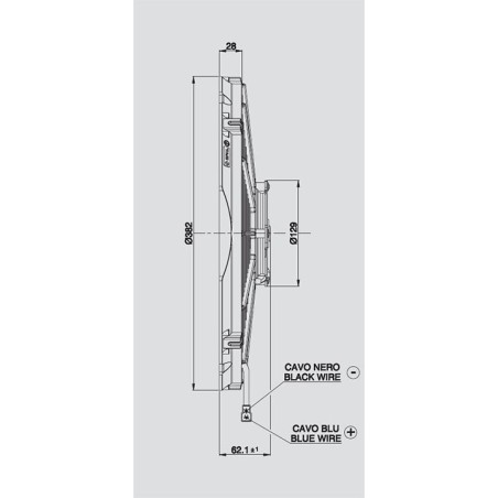 SPAL 14 Inch Electric Fan Puller Low Profile CFM 10 Straight bl
