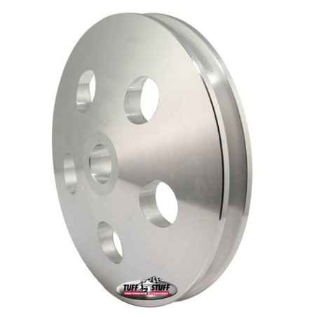 Tuff Stuff Machined Aluminum Power Steering Pump Pulley Single Groove Natural