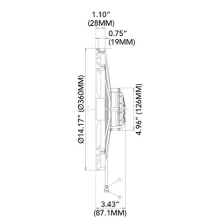SPAL 13 Inch Electric Fan Puller High Performance CFM 10 Curved bl