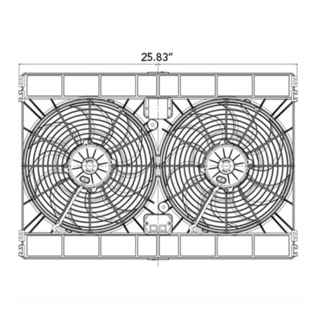 SPAL Dual 12 Inch Electric Fan Puller High Performance CFM 7-Blade curve