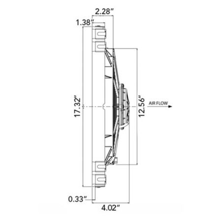 SPAL Dual 12 Inch Electric Fan Puller High Performance CFM 7-Blade curve