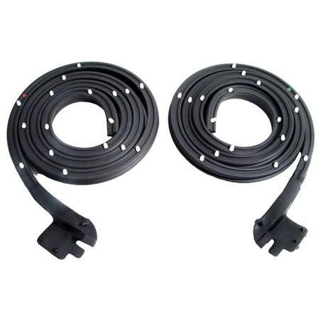 Molded Rear Door Seal Weatherstrip With Clips, 4 Door Coupe