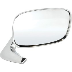 Chrome Outer Door Mirror, With Mounting Studs And Gasket LH