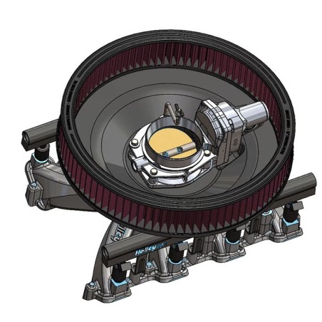 Holley RetroFilter Drive-By-Wire Air Cleaner - 16-Inch Diameter - Chrome