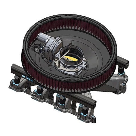 Holley RetroFilter Drive-By-Wire Air Cleaner - 16-Inch Diameter - Black