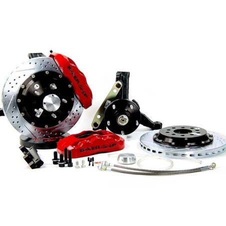 Baer Brakes 14 Inch Pro+ Front Brake System 2 Inch Drop Pre-assembled Red Calipe