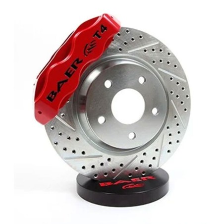 Baer Brakes 13 Inch Track4 Front Brake System Pre-assembled Silver Calipers