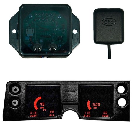 LED Digital Replacement Gauge Panel With GPS Red LED