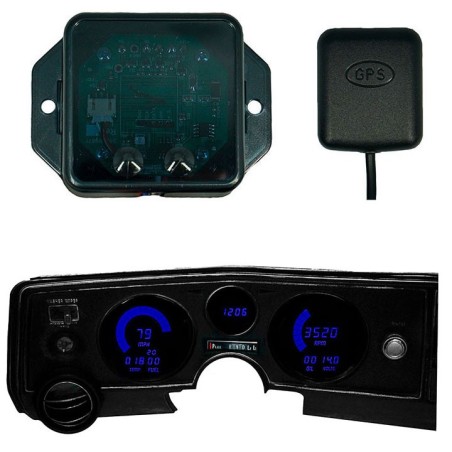 LED Digital Replacement Gauge Panel With GPS Blue LED