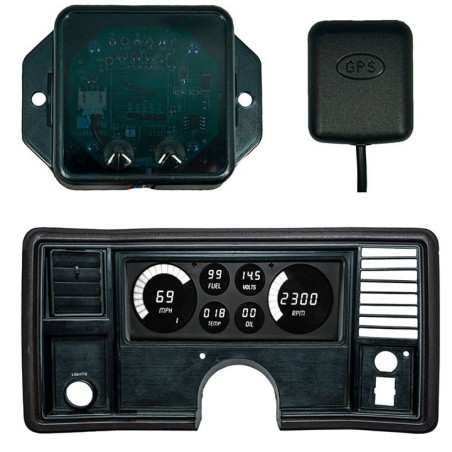 LED Digital Replacement Gauge Panel With GPS White LED