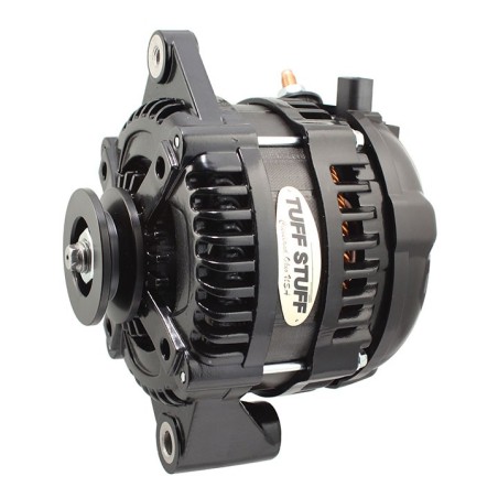Tuff Stuff Performance Max Amp Alternator 225 Amp 10Dn, 10Si Cs130 1 Wire 1 Groove Stealth Black