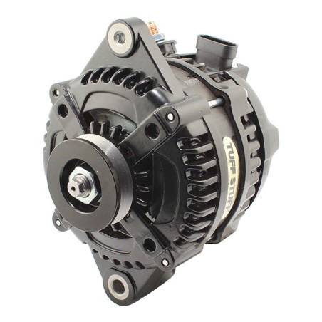 Tuff Stuff Performance Max Amp Alternator 225 Amp 10Dn, 10Si Cs130 Oem Wire 1 Groove Stealth Black