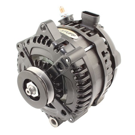 Tuff Stuff Performance Max Amp Alternator 225 AMP CS130 OEM Wire 1 Groove Stealth Black