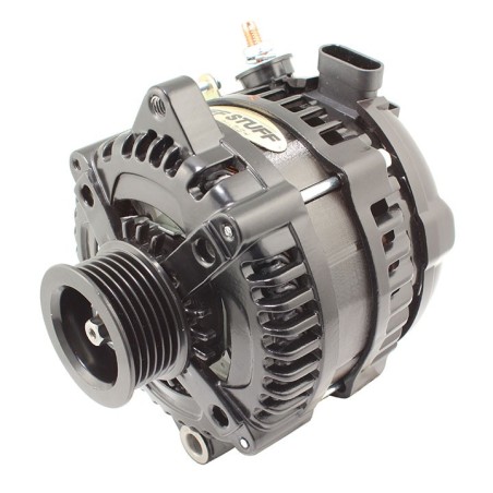 Tuff Stuff Performance Max Amp Alternator 225 AMP CS130 OEM Wire 6 Groove Stealth Black