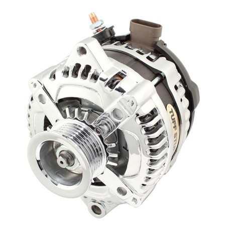 Tuff Stuff Performance Max Amp Alternator 225 AMP CS130 OEM Wire 6 Groove Chrome
