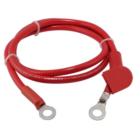 Tuff Stuff Performance Heavy Duty Charge Wire With Boot 48 in. Long, 4 Gauge Red